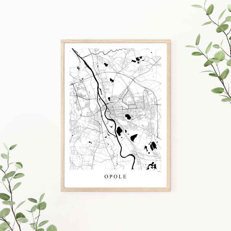 Opole - plakat mapa Opole