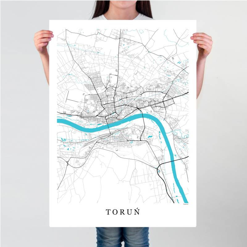 Toruń - plakat mapa Torunia