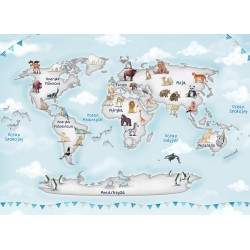 Mapa ze zwierzętami - plakat