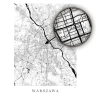 Mapa Warszawy plakat