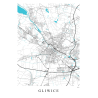 Gliwice - plakat mapa Gliwice