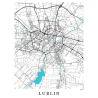 Lublin - plakat mapa Lublin