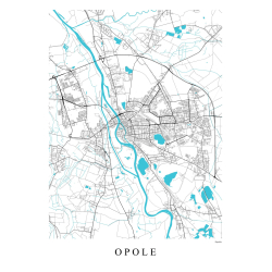 Plakat mapa Opole