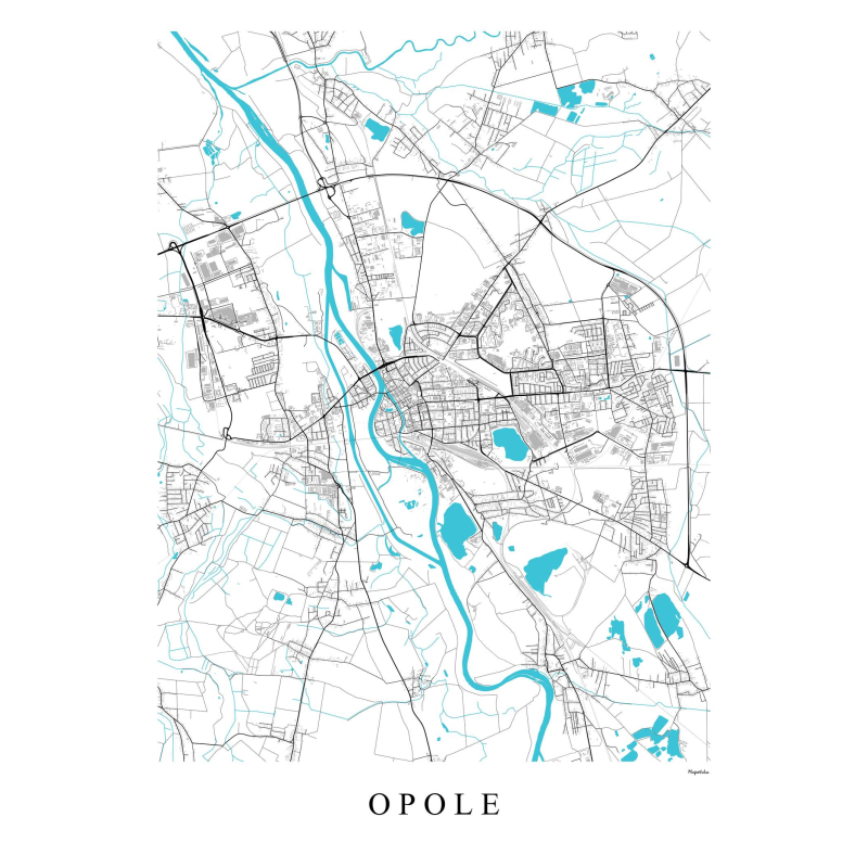 Plakat mapa Opole