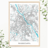 Warszawa - plakat mapa Warszawy