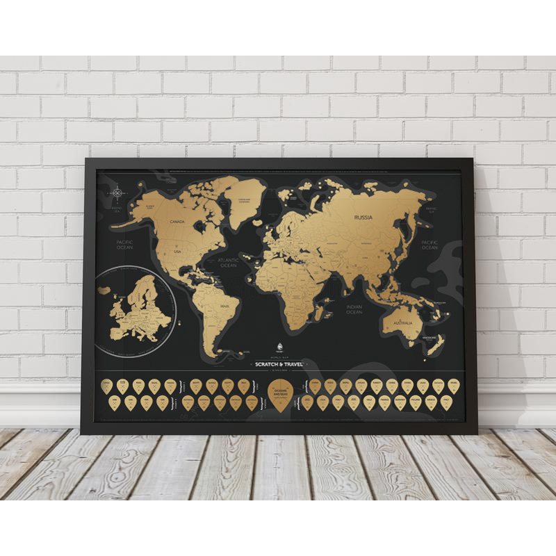 Mapa Zdrapka w ramce