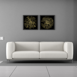 Złota Mapa Krakowa – Plakat w Ramie