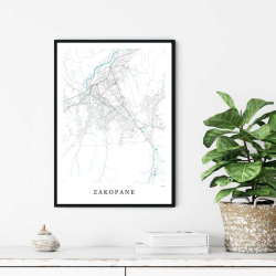 Zakopane - plakat mapa...